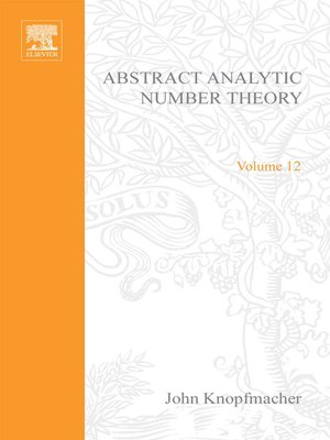 cover image of Abstract analytic number theory